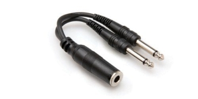Hosa 1/4'' TS (F) - Dual 1/4'' TS (M) Y Kablo - 1