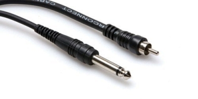 Hosa 1/4'' TS (M) - RCA (M) Balanssız kablo 1.5 mt. - 1