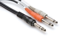 Hosa 1/4'' TRS (M) <-> Dual 1/4'' TS (M) Insert kablo, 3 mt. - Hosa