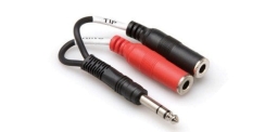 Hosa 1/4'' TRS (M) <-> Dual 1/4'' TSF (F) Stereo Breakout kablo - Hosa