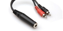 Hosa 1/4'' TRS (F) <-> Dual RCA (M) Stereo Breakout kablo - Hosa