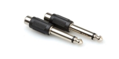 Hosa 2 Adet Dişi RCA -1/4'' Jack TS Çevirici - Hosa