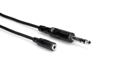 Hosa 3.5 mm TRS (F) - 1/4'' TRS (M) Kulaklık adaptör kablosu, 3 mt. - 2