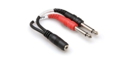 Hosa 3.5 mm. TRS (F) <-> Dual 1/4'' TS (M) Stereo Breakout kablo - Hosa