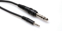 Hosa 3.5 mm TRS (M) <-> 1/4'' TRS (M) Stereo kablo, 1.5 Mt. - Hosa