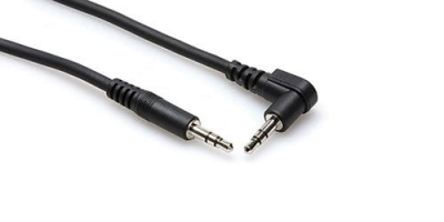 Hosa 3.5 mm TRS (M) <-> 3.5 mm. TRS (M) Stereo kablo, Sağa kırımlı, 3 Mt. - 1