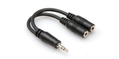 Hosa 3.5 mm. TRS (M) <-> Dual 3.5 mm. TRS (F) Y-kablo - Hosa