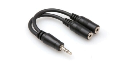 Hosa 3.5 mm. TRS (M) <-> Dual 3.5 mm. TRS (F) Y-kablo - 1