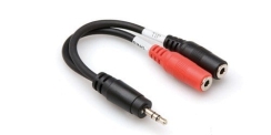 Hosa 3.5 mm. TRS (M) <-> Dual 3.5mm TS (F) Stereo Breakout kablo - Hosa
