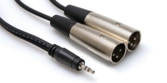 Hosa 3.5 mm. TRS (M) <-> Dual XLR (M) Stereo Breakout kablo, 2 mt. - Hosa
