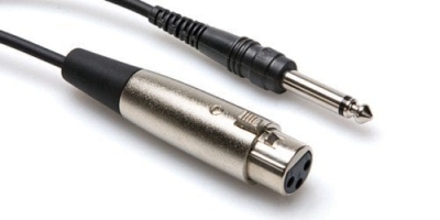Hosa XLR (F) - 1/4'' TS (M) Balanssız kablo 3 mt. - 1