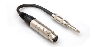 Hosa XLR (M) <-> 1/4'' TS (F) empedans bağdaştırıcı - 1