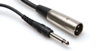 Hosa XLR (M) - 1/4'' TS (M) Balanssız kablo 3 mt. - 1