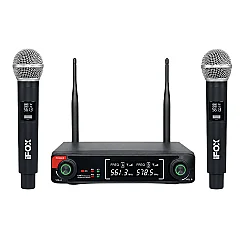iFOX FX-700EE EY YY Çift Kanallı UHF Dijital Kablosuz Mikrofon Seti - iFox