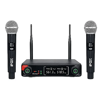 iFOX FX-700EE EY YY Çift Kanallı UHF Dijital Kablosuz Mikrofon Seti - 1