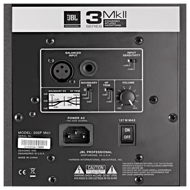 JBL 305P MKII monitörün Image Control Waveguide teknolojisi ve 5 inç woofer'ı
