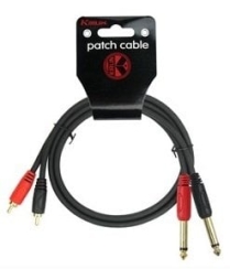 Kirlin A-404G-3M 2 x RCA 2 x TS Mono Jak Ses Kablosu - Kirlin