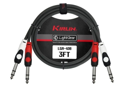 Kirlin LGA4083MBK 2 x Stereo Jak 2 x Stereo Jak 3 Mt. Kablo - 1