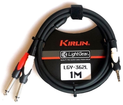 Kirlin LGY362L2MBK 2 x Mono Jak - Mini Jak 1 Mt. Kablo - 1