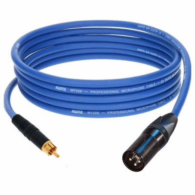 Klotz Neutrik XLR Erkek - RCA Bakır Ses Sistemi Hoparlör Kablo - 7