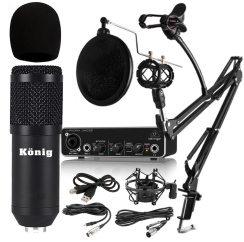 König BM800 + Behringer UMC22 Ses Kartı Pop Filtre Stand - Yayıncı Paketi - 3