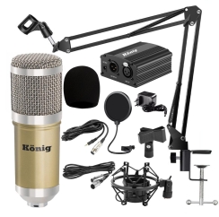 König BM800 Kondenser Mikrofon + Phantom + Stand + Filtre + Shock Mount Stüdyo Kayıt Paketi - 2