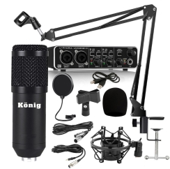 König BM800 Mikrofon + Behringer UMC202HD Ses Kartı Youtuber Paket - König