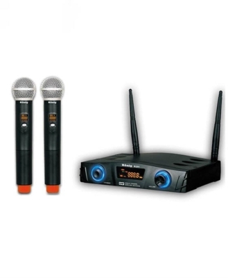 König K-312EE Dijital UHF Çift EL Telsiz Kablosuz Mikrofon - 1