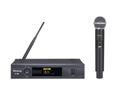 König K-401 EL Tek Kanal UHF Telsiz Mikrofon - 1