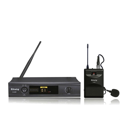 König K-401 Yaka Tek Kanal UHF Telsiz Mikrofon - 1