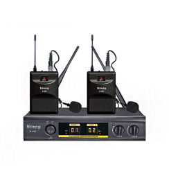 König K-402 Dijital UHF Çift Yaka Telsiz Kablosuz Mikrofon - König