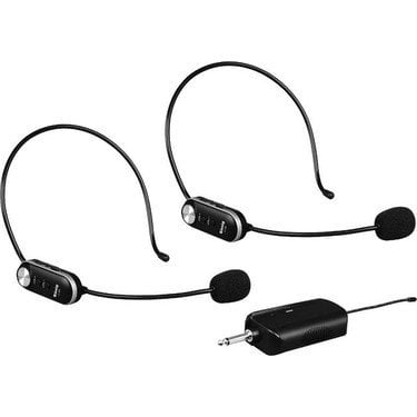König K-506 Şarjlı Telsiz Kablosuz Headset Kafa Mikrofonu (Çift) - 1