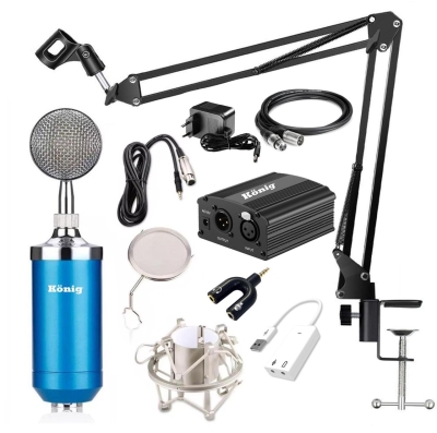 König K-CM 502 Condenser Mikrofon + Phantom Bilgisayar - Telefon Uyumlu Paket - 2
