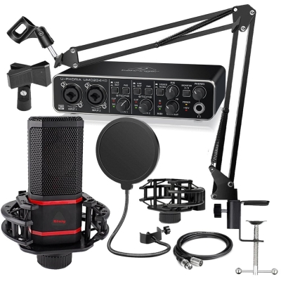 König K-CM 620 Pro Condenser Mikrofon + Behringer UMC204HD Ses Kartı Stüdyo Paketi - 1