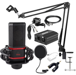 König K-CM 620 Pro Condenser Mikrofon + Phantom Bilgisayar - Telefon Uyumlu Paket - König
