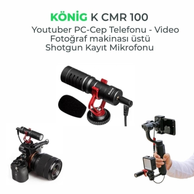 König K-CMR100 Shotgun Kamera Kayıt Mikrofonu - 6