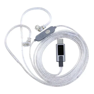 KZ M2 USB Type-C DSP/DAC Çift Mikrofonlu Gümüş Kaplama Yükseltme Kablosu - 1
