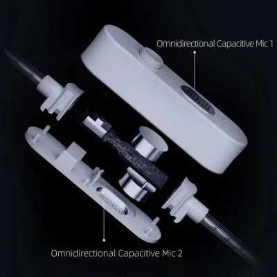 KZ M2 USB Type-C DSP/DAC Çift Mikrofonlu Gümüş Kaplama Yükseltme Kablosu - 10