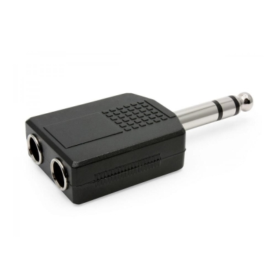 Larkin 2 x 6.5 mm Stereo Dişi Jack - 6.5 mm Stereo Erkek Jak Çevirici - 3