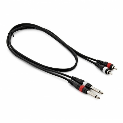 Larkin Çift 6.35mm Mono Jak - Çift RCA Bakır Amfi Hoparlör Kablosu - 1