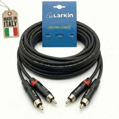 Larkin Çift RCA - Çift RCA Bakır DJ Setup Controller ve Referans Monitör Hoparlör Kablosu - Larkin
