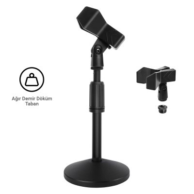 Larkin DS18 Ağır Taban Masa Tipi Metal Mikrofon Standı - 1