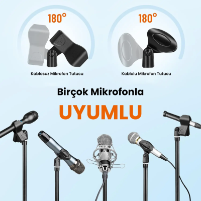 Larkin MS200 Üst Kalite Profesyonel Mikrofon Standı (Taşıma Çantası ve Tutacaklı) - 4