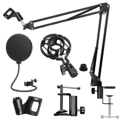 Larkin NB39 Mikrofon Sehpası + Pop Filtre + Mikrofon Tutucu + ShockMount Set - 1