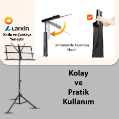 Larkin NS05 Tel Nota Sehpası Makaslı (Taşıma Çantalı) - 8