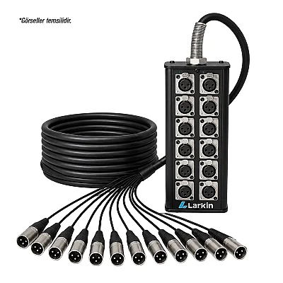 Larkin Stage12-20M 12 Kanal 20 Metre Multicore Kablo Stage Box - 1