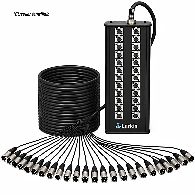 Larkin Stage24-10M 24 Kanal 10 Metre Multicore Kablo Stage Box - 1