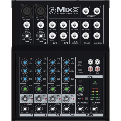 Mackie Mix8 8 Kanal Analog Deck Mikser - 1