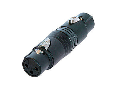 Neutrik NA3FF-B 3 Kutuplu XLR Dişi-Dişi Adaptör (Siyah) - 1