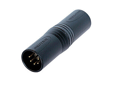 Neutrik NA5MM-B 5 Kutuplu XLR Erkek-Erkek Adaptör (Siyah) - 1